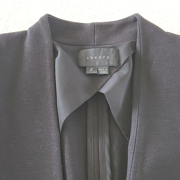 NWOT Theory Stretch Collarless Jacket Blazer Size 2 - Picture 2 of 8